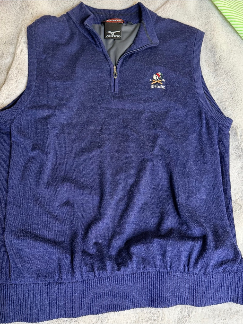 Mizuno WindLite™ Flex Quarter-Zip Lined Golf Vintage logo Vest Bala Golf Club XL